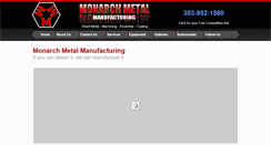 Desktop Screenshot of monarchmetalmfg.com